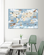 Obraz Ilustrovaná mapa sveta pre deti